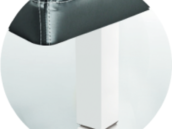 Pernas Sonpura Madera Cuadrada Blanca / Pie Biselado 5x5x25 cm